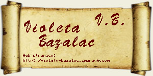 Violeta Bažalac vizit kartica